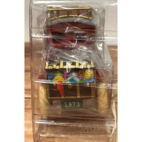 1993 HALLMARK KEEPSAKE ORNAMENT QX567-5 Shopping with Santa here comes santa Car - Picture 7 of 8